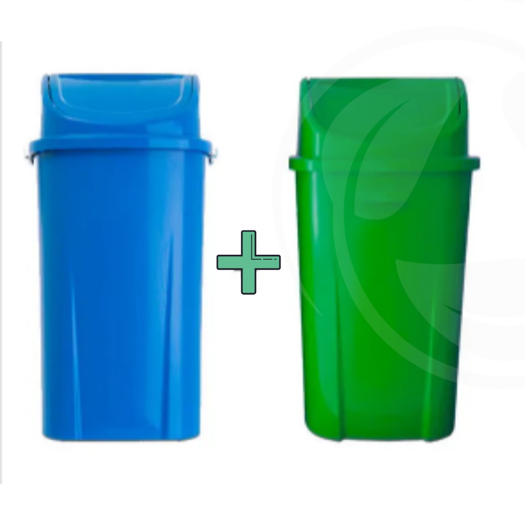 Lixeira Reciclável 60l Reciclável Basculante Coleta Seletiva
