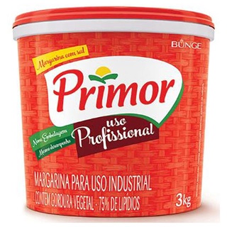 Balde Margarina Primor 3kg 60% Lipidios