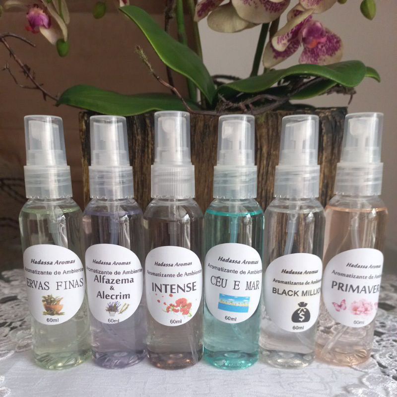 01 cherinho spray  60ml para ambiente carro , casa , escritório HADASSA AROMAS em Oferta na Shopee