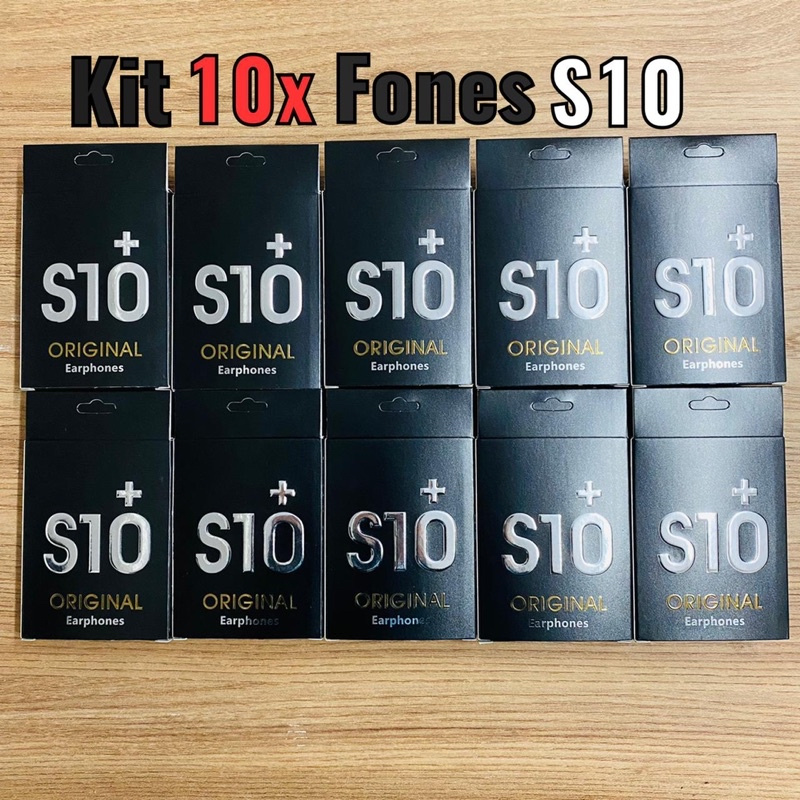 KIT 10 Fones com Microfone Samsung S10 S9 Intra Auricular Earphones alta Qualidade