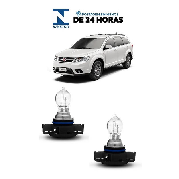 Par Lampada Farol de Milha Freemont 2010 2011 2012 2013 2014 2015 2016 H16 12V