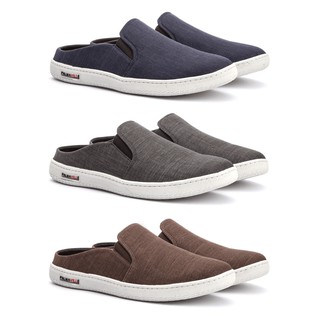 KIT 3 pares de Sapatilha Mule Urban moderno estilo casual (azul,cinza e cafe )