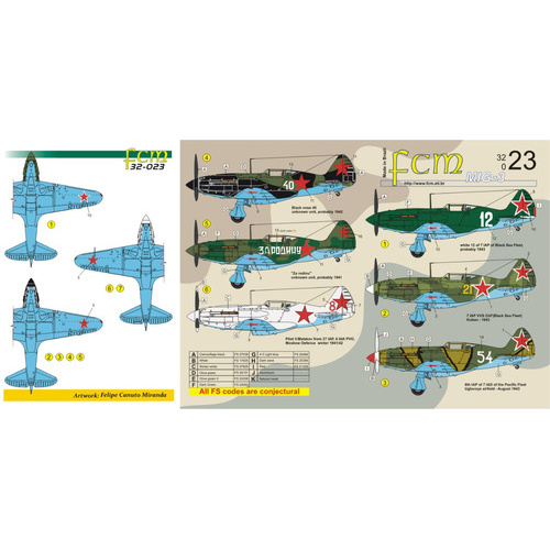 Decalque Fcm 32023 Mig-3 1/32 Decal Plastimodelismo