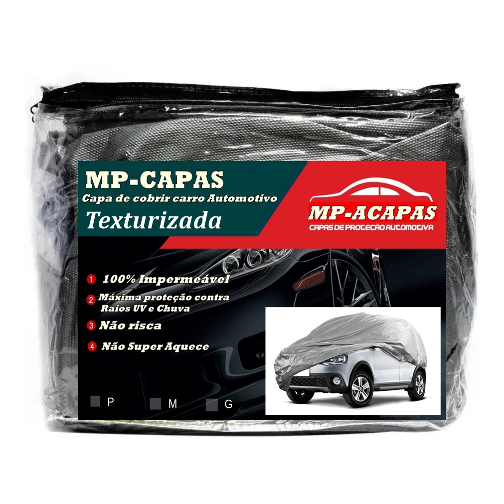 Capa Pra Cobrir Carro 100% Impermeável Forro Proteção Sol / Chuva Tamanhos (P M G) 01
