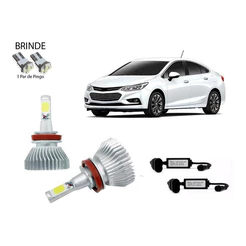 Par Lampada Super Branca Led 6000k Farol Milha Gm Cruze