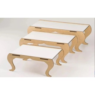 Trio Mesinha Porta Doces Decoração Para Mesa Do Bolo em Oferta na Shopee