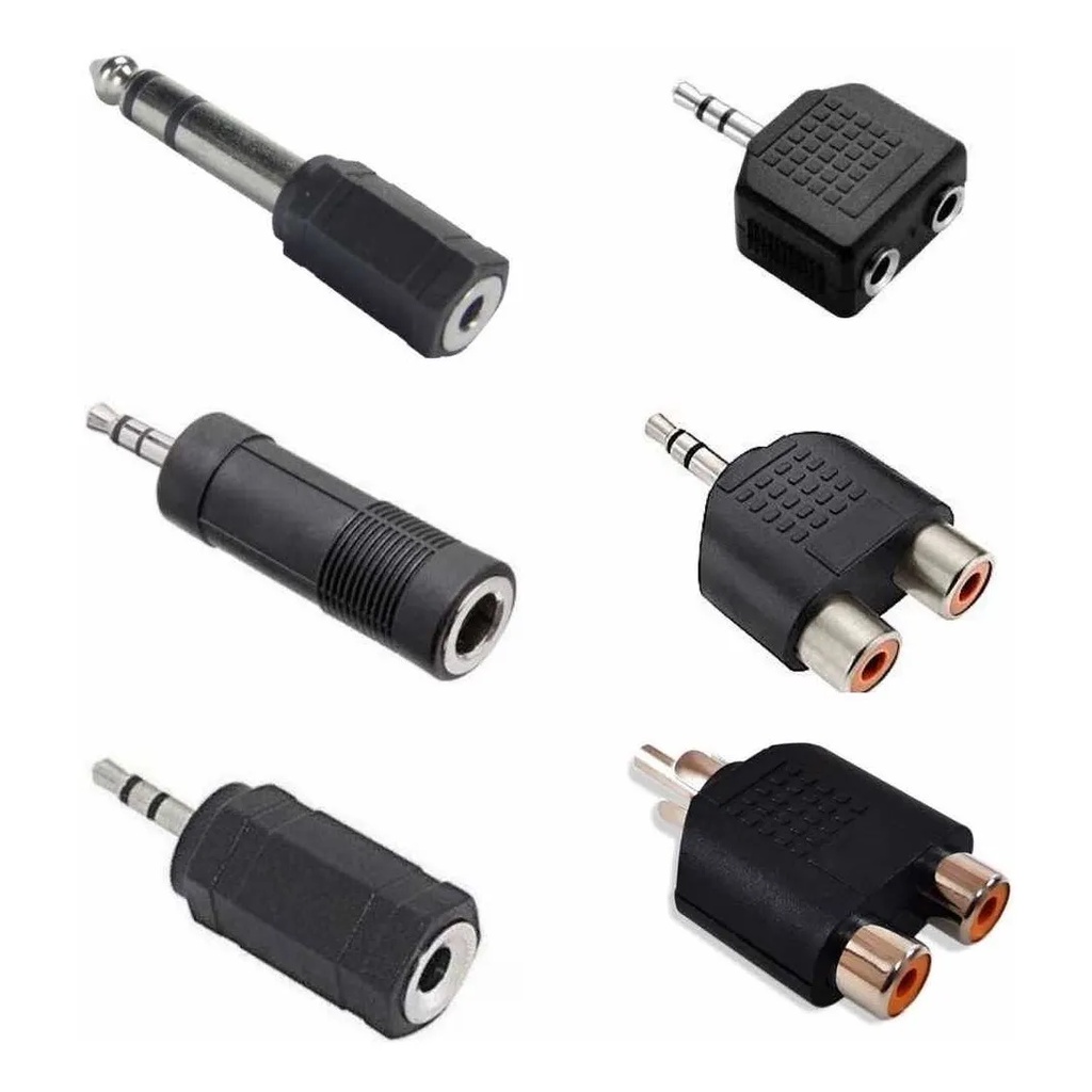 KIT Plug Adaptador Divisor Duplicador P2 P10 P1 J2 J10 Rca