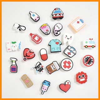 Estoque Pronto Para Acessórios para sandálias Pins Colorfully Medical Support Botão De Encanto Sapatos De Bricolagem em Oferta na Shopee