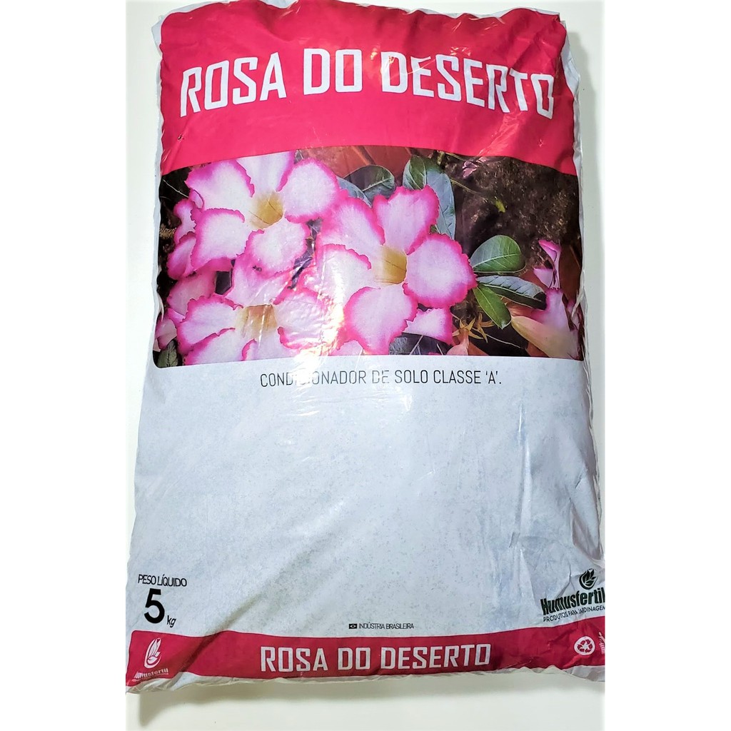 Substrato (Terra especial) para Rosa Do Deserto 5kg Humusfértil | Shopee  Brasil