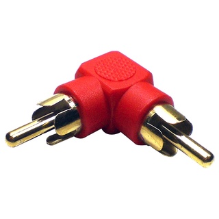 Emenda Rca Macho 90 Graus Vermelho