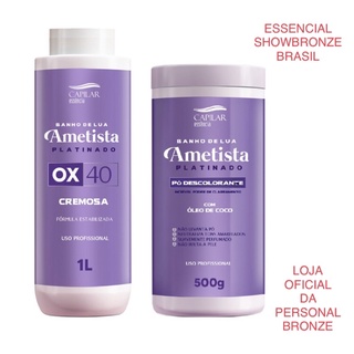 OX 1 L + Pó 500g Banho de lua Ametista Platinado.