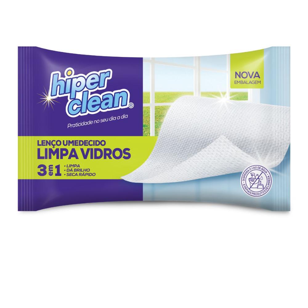 Panos Umedecidos Limpa Vidros Hiper Clean