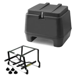 Kit Baú Bauleto Motoboy Completa 80 Litros + Suporte Removível Moto YBR 125 2000 a 2008 Pro Tork