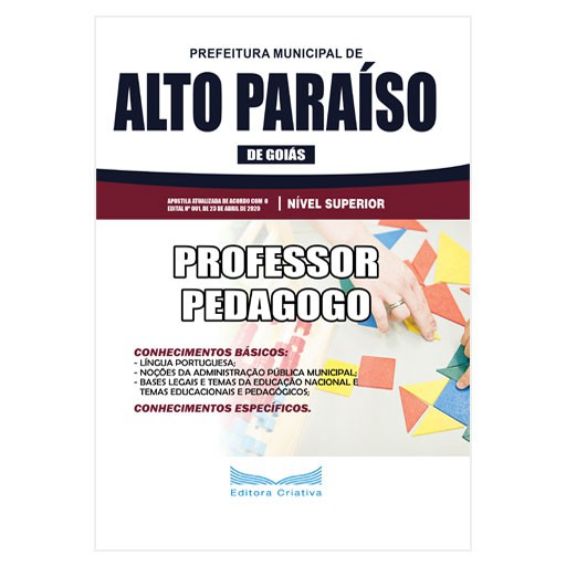 Apostila Pref. Alto Paraíso de Goiás 2020 - Professor Pedagogo