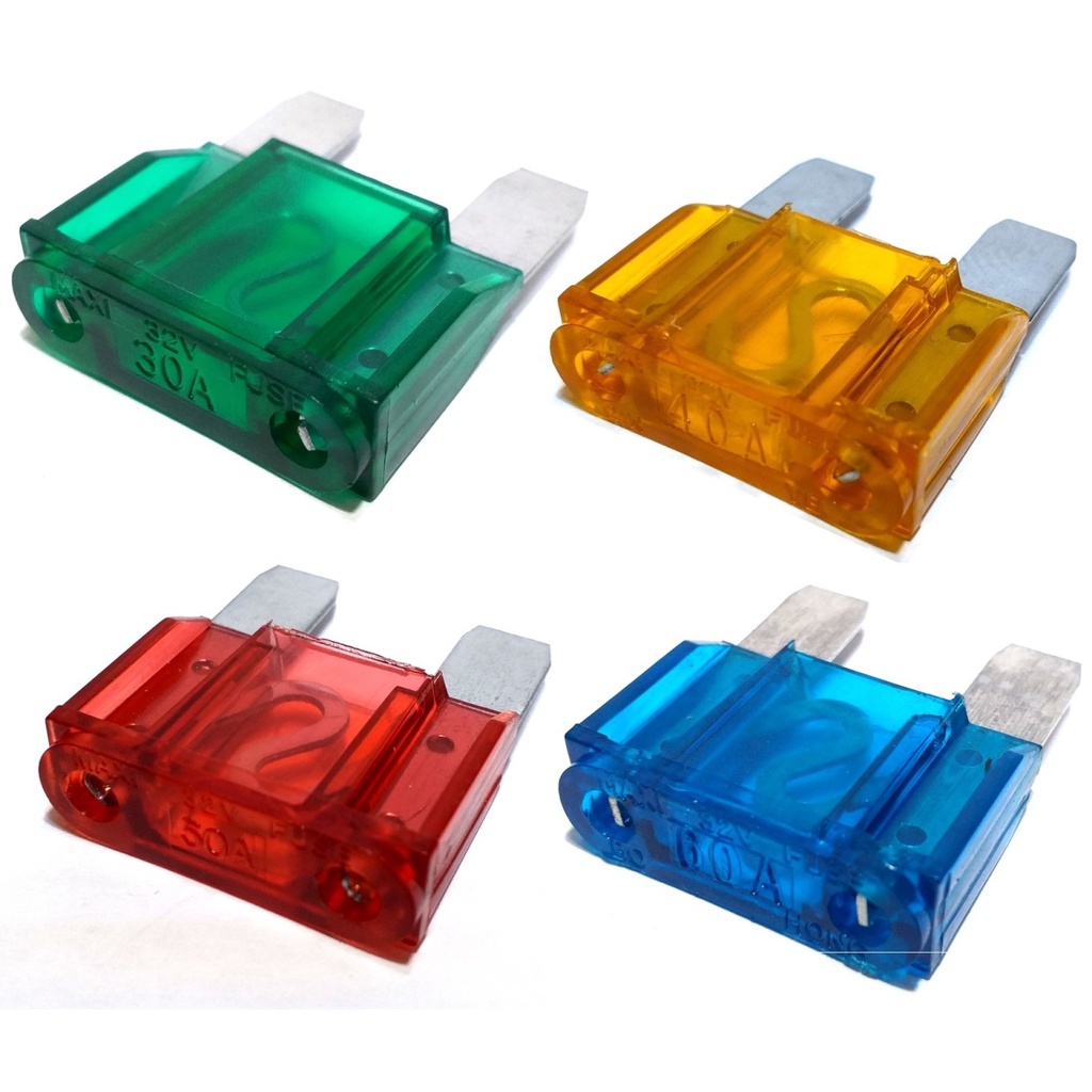 Kit Fusivel MAX de 30 40 50 60 e 70 Amperes 10 Unid 2 Cada Corta Corrente Fuzivel Nacional Fiação Automotiva