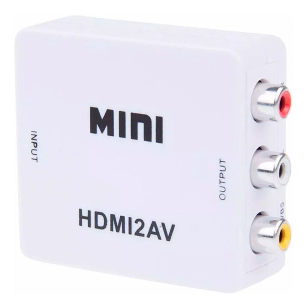 Mini Conversor Hdmi2av 1080p Áudio Vídeo Hdmi 2av Para Rca