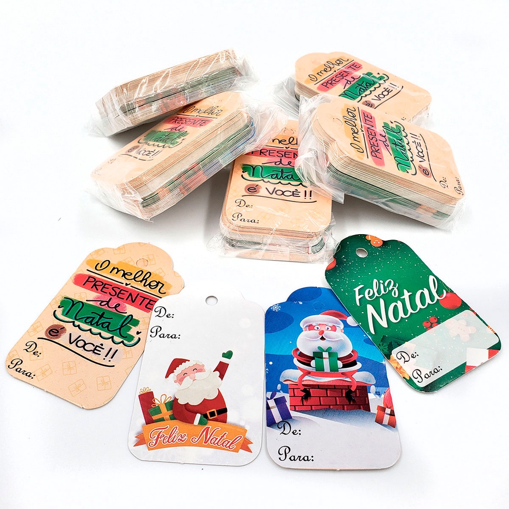 20 UNIDADES - Tag Feliz Natal - Tag de Agradecimento - Tag de Natal - Tags Natalino De: Para: