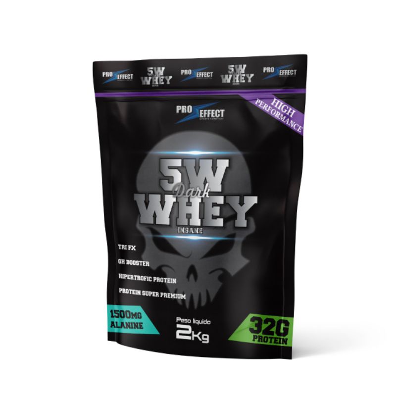 Whey 5W Dark Insane 2kg Refil - Whey Protein Concentrado