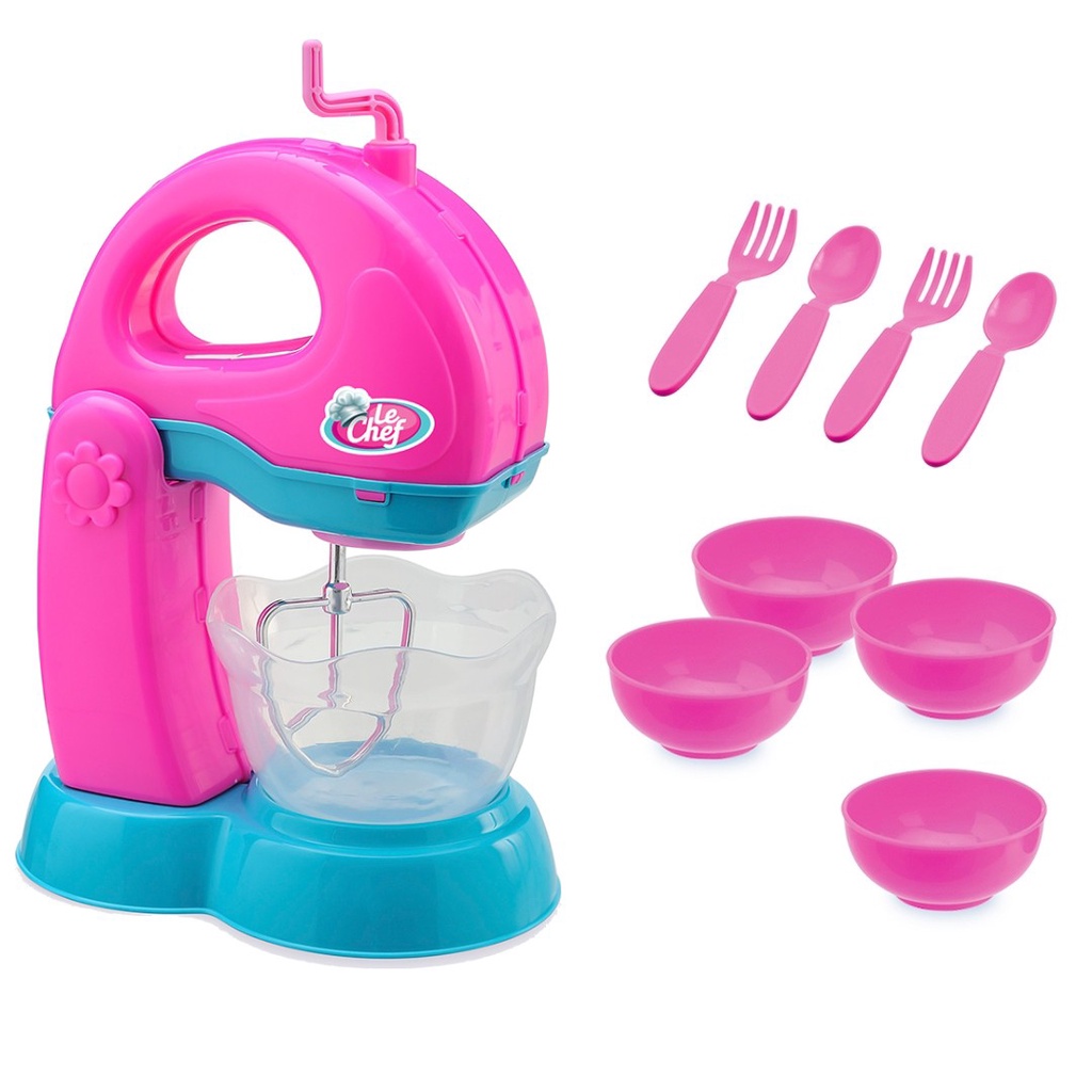Kit Batedeira Le Chef  Cozinha Infantil C/ Acessorios Usual Brinquedos