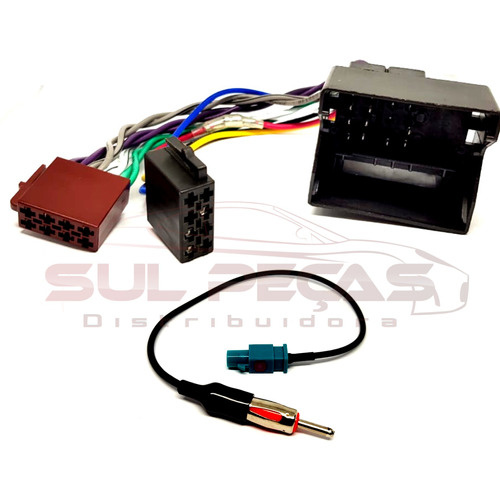 Chicote Plug Conector Dvd Radio Antena Jetta Conector Iso