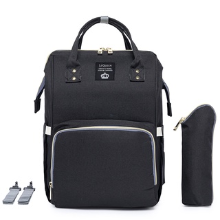 Mochila Bolsa Maternidade Lequeen Bebê Menina Menino Impermeável Com Porta Mamadeira Térmico
