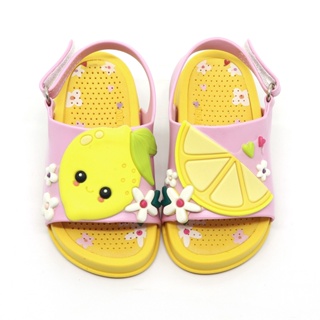 Sandália Infantil Plugt Menina Blogueirinha Confortável Limão Amarelo Rosa Claro em Oferta na Shopee