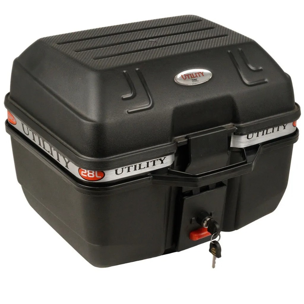 Bauleto / Bau Moto Glider Modelo Utility 28 Litros C/ Base Top Promoção