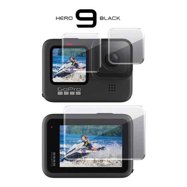 Kit C/ 3 Pelicula Vidro P/ Gopro Hero 9 10 11 12 Black