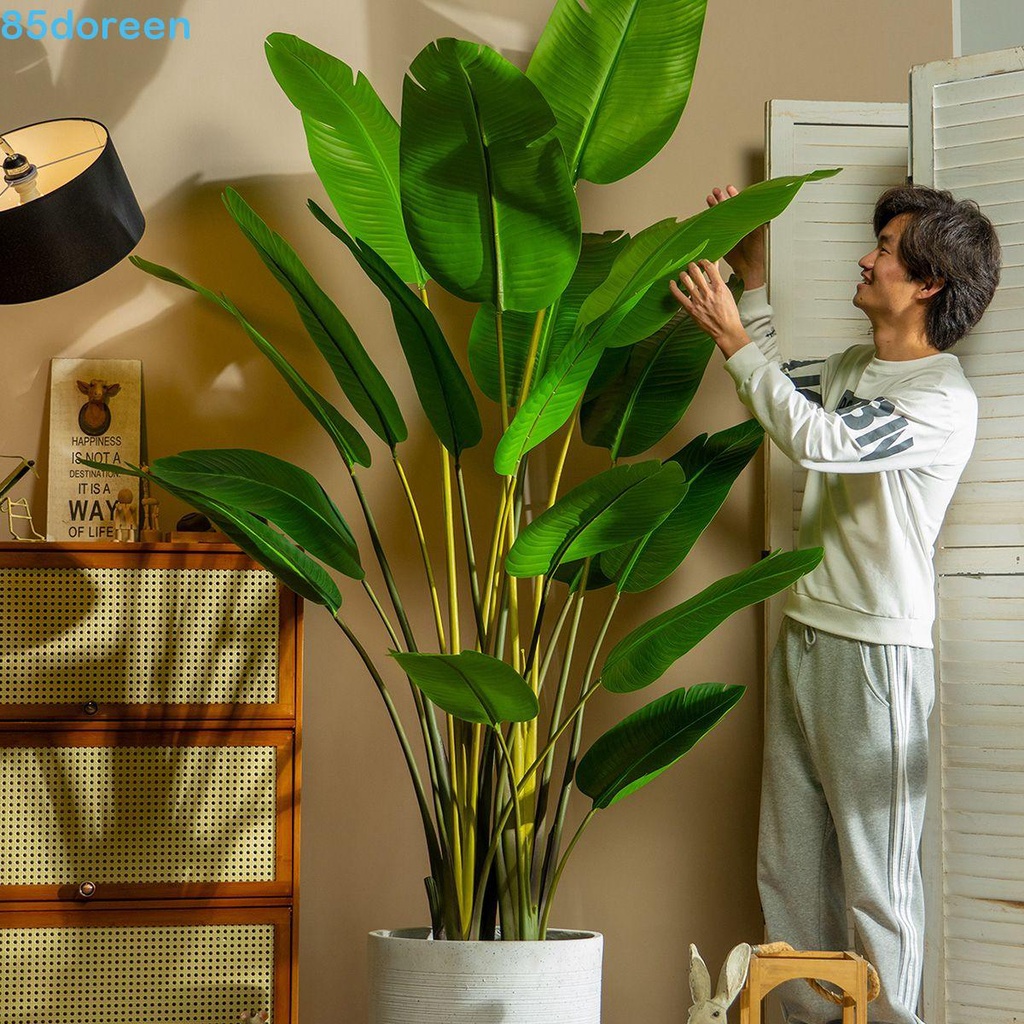 DOREEN1 Planta Artificial De Palmeira Verde Grande Para Jardim/Sala De  Estar - Escorrega o Preço