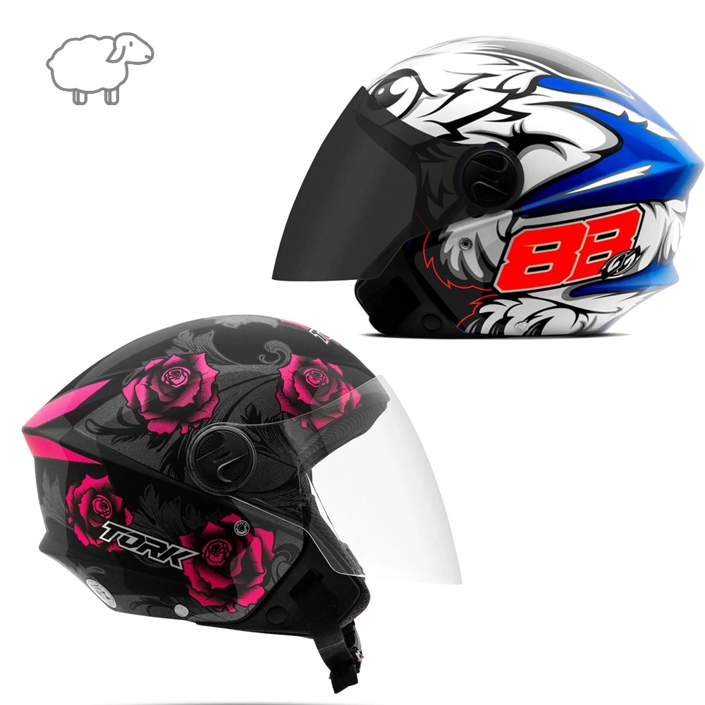 Capacete Aberto Pro Tork New Liberty Three Coyote Brilhante - Capacete de  Moto - Magazine Luiza