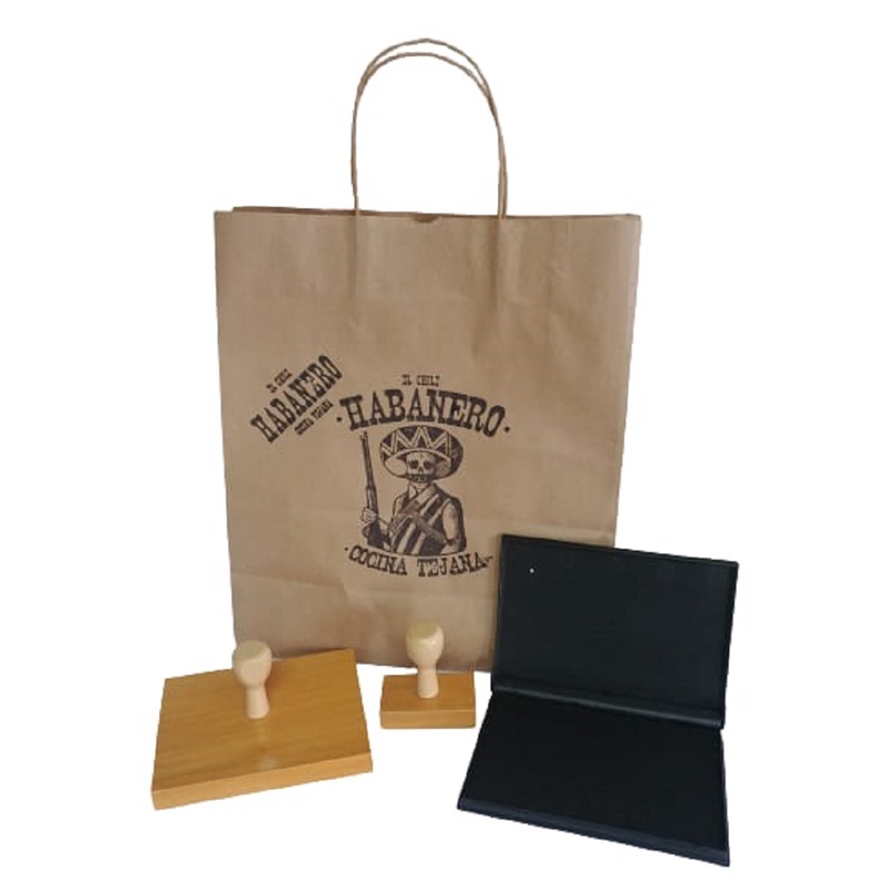 2 Carimbos Personalizados (1)9x5 +(1) 4x4 +almofada + Tinta