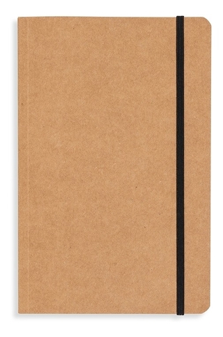 Kit com 2 Cadernos Kraft 21x13,7cm  80 Folhas Sem Pauta Amareladas