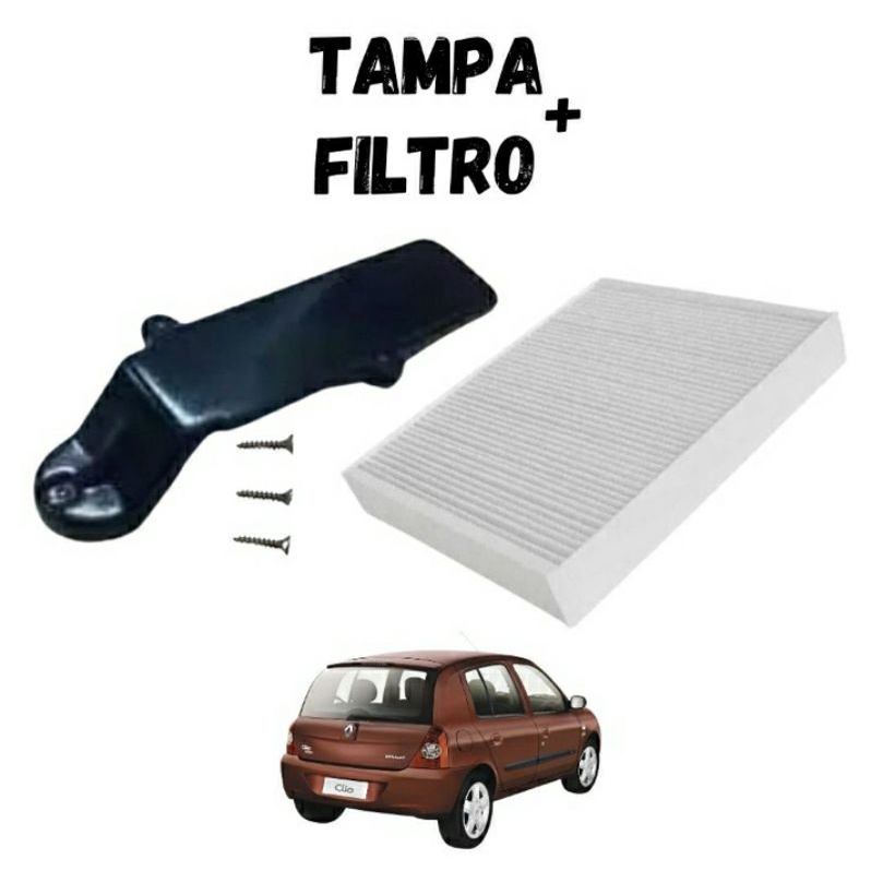 Tampa Do Filtro De Ar Condicionado Clio De 2000 Até 2013 + Filtro Ces2104 em Oferta na Shopee
