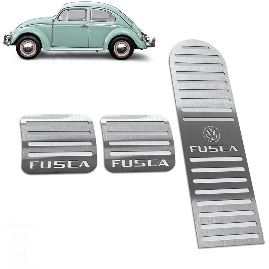 Pedaleira Fusca 79/96 Manual Aço Inox - Não fura o pedal em Oferta na Shopee
