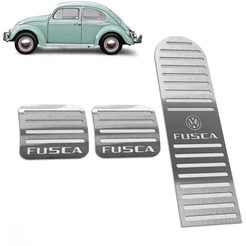 Pedaleira Fusca 79/96 Manual Aço Inox - Não fura o pedal