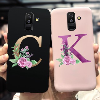 Samsung Galaxy J8 2018 J810F J810G Caso Nome Personalizado De Luxo Letras Alpahbet Suave Silicone Tampa Traseira Samsung J8 6.0 Polegada Funda