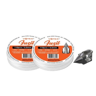 2 Chumbinhos Fuzil 5.5mm 1,324g 110 Unidades - Votex