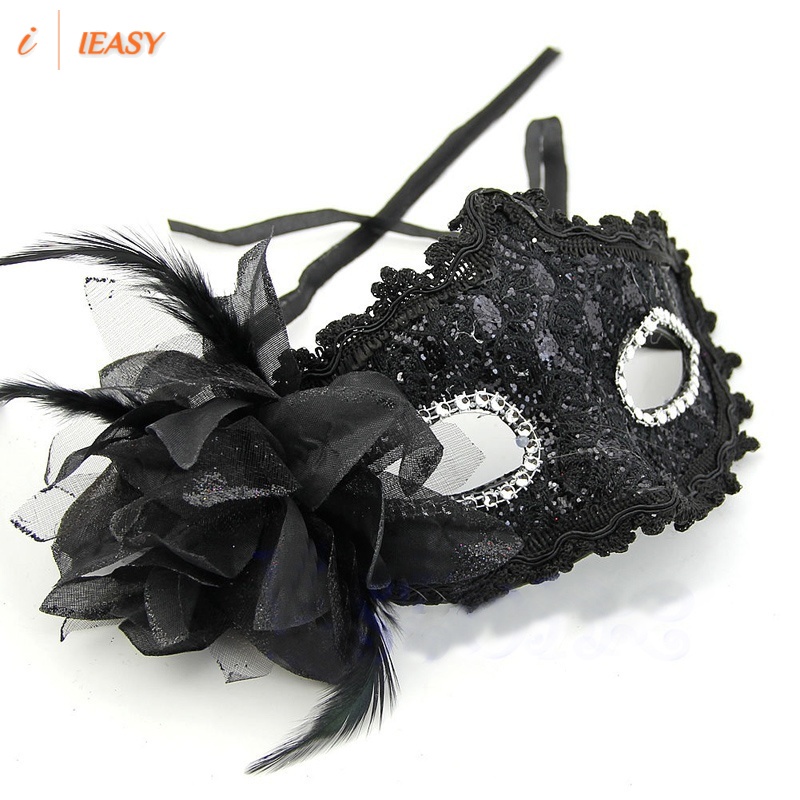 Máscara De Renda Sexy Para Baile/Fantasia De Festa Com Flor /