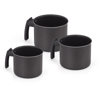 Conjunto de Fervedores Leiteiras  Antiaderente Techflon Nacional 3 Peças