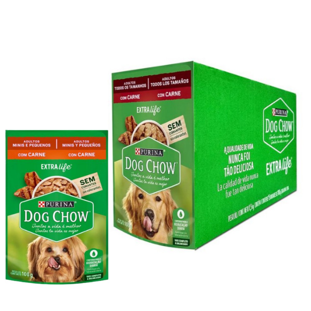 15 unidades Ração úmida sache para cães caixa lacrada dog chow purina