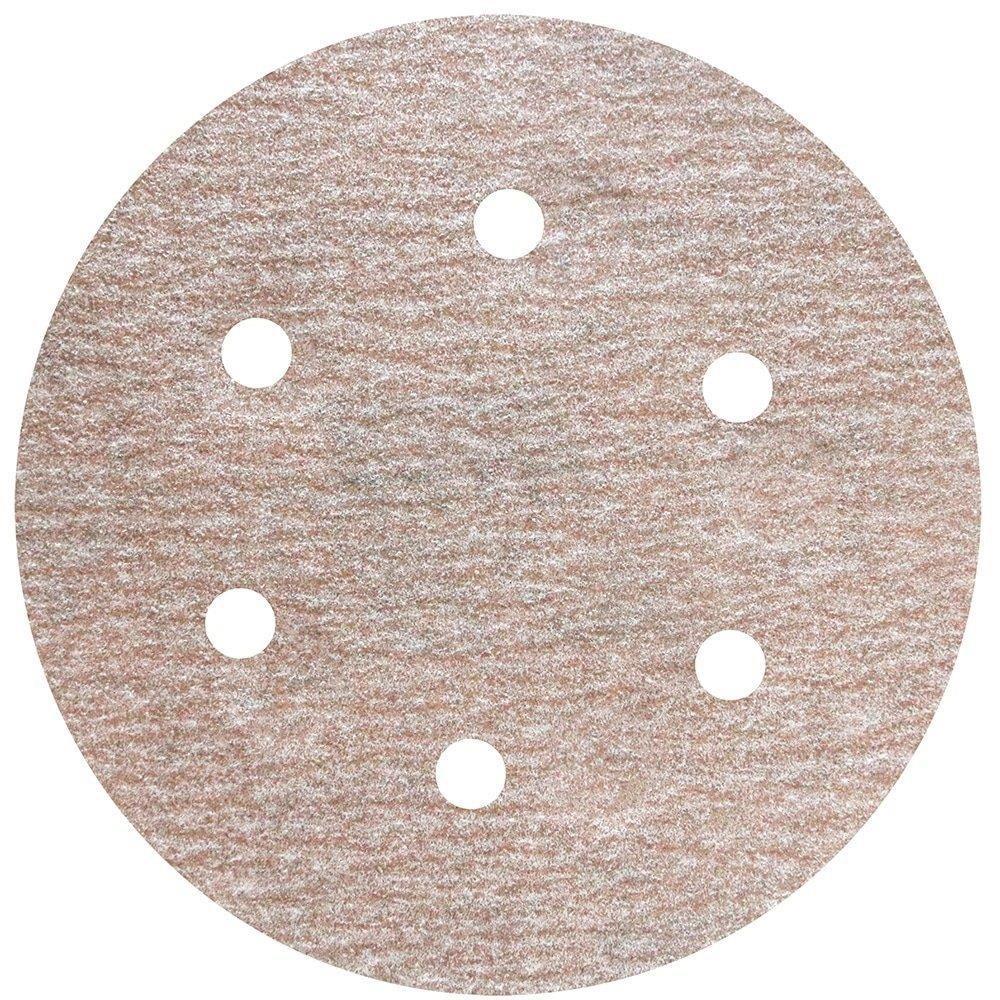 100 Discos Lixa com Velcro 152mm 6 Furos Roto Orbital Norton  - Escolha o Grão de 80 a 1500
