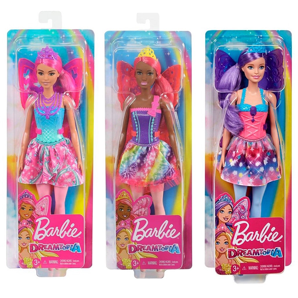 Boneca Barbie Dreamtopia Fadas Com Asas 30 Cm - Vários Modelos - Mattel