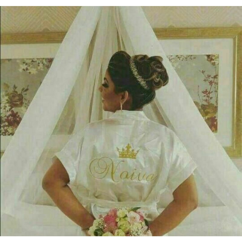 Kit Com 4 Robes Personalizados Para O Dia Da Noiva