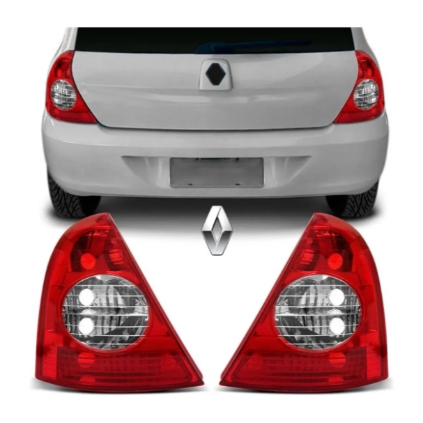 Lanterna Traseira Clio Hatch 2007 2008 2009 2010 2011 Bicolor