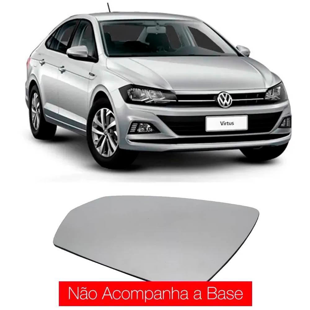 Refil Espelho Retrovisor Virtus, Polo 2017 a 2023 Sem Base