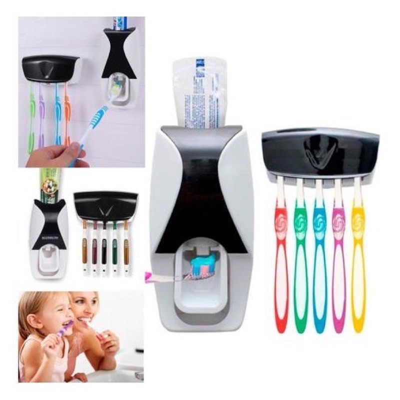 Dispenser Aplicador Creme Dental e Suporte Escovas Shopee Brasil