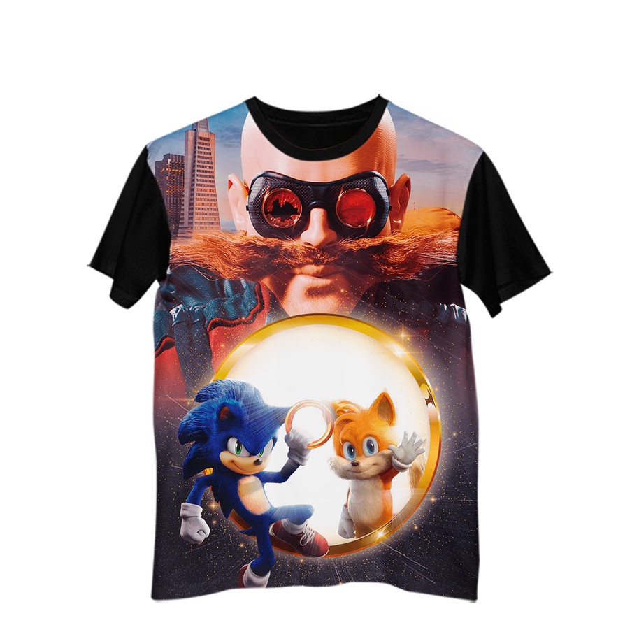 Camiseta Infantil Sonic Filme Sonic 2 Camiseta Do Jogo Sonic