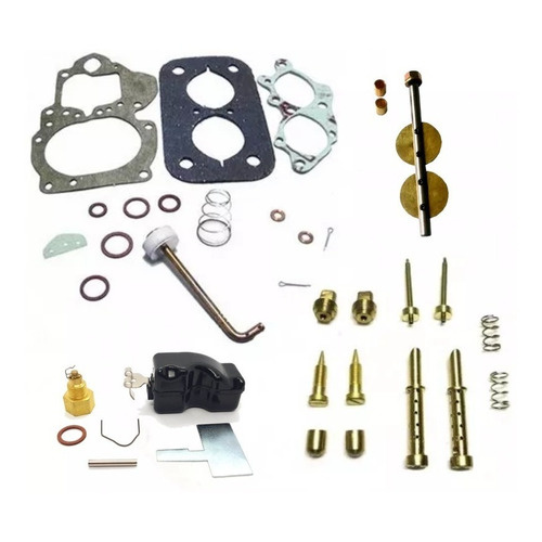 Reparo Carburador 446 Dfv Opala Ss 6cc Weber Gasolina + Eixo