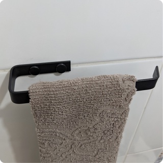 Porta Toalha De Rosto P/ Banheiro Parede Preto Fosco Supremo