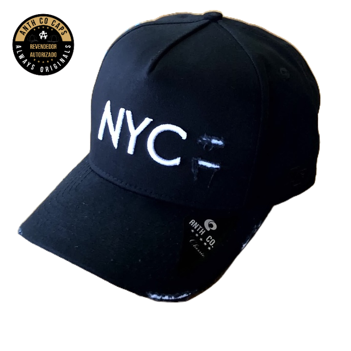 Boné NYC Destroyer New York City Fita Rasgadinho NY Sarja Preto